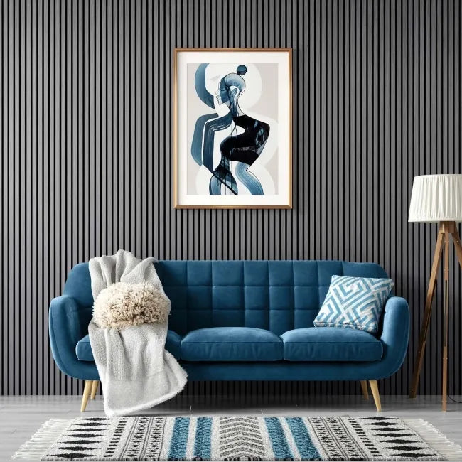 Ash Grey Acoustic Wood Wall Panel Low Profile