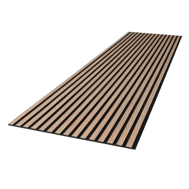Smoked Oak Acoustic Wood Wall Panel Low Profile