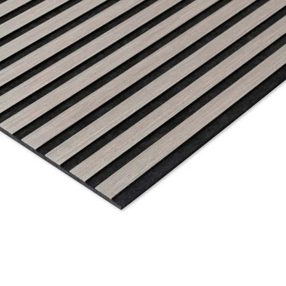 Ash Grey Acoustic Wood Wall Panel Low Profile